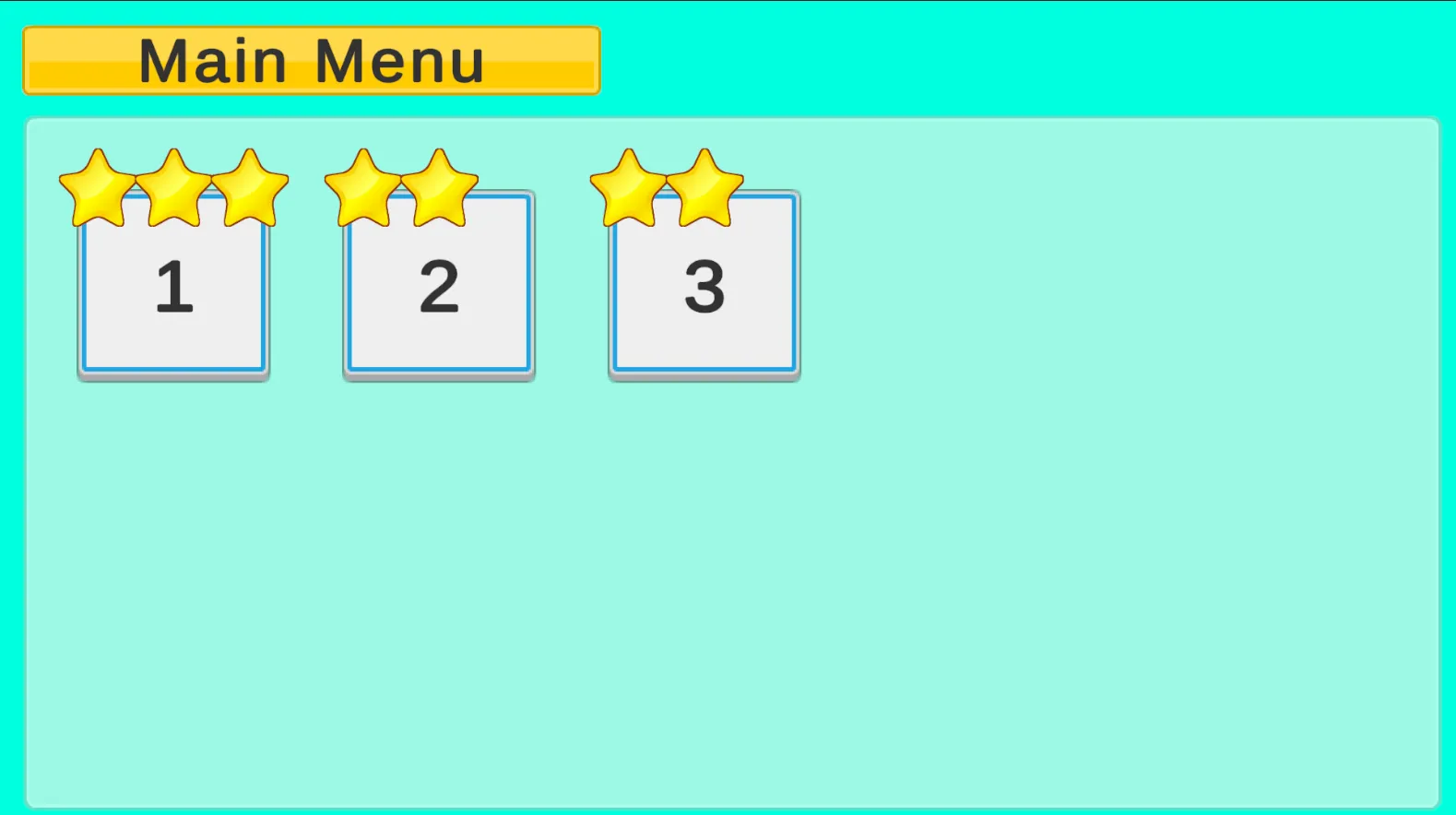 Level selection screen with star ratings