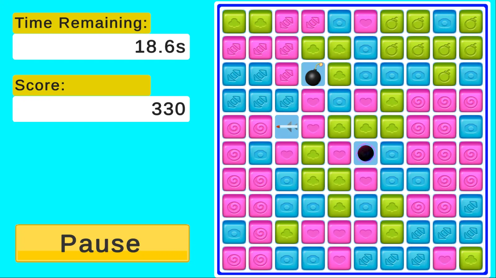 Special blocks: bombs, missiles and black holes